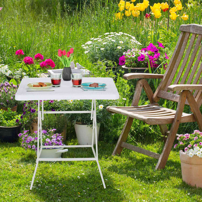Table de jardin aspect bois