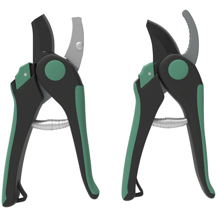 Ensemble d'outils de jardin 2 pièces outils de jardin en métal outils de jardin avec sécateurs de jardin vert + noir
