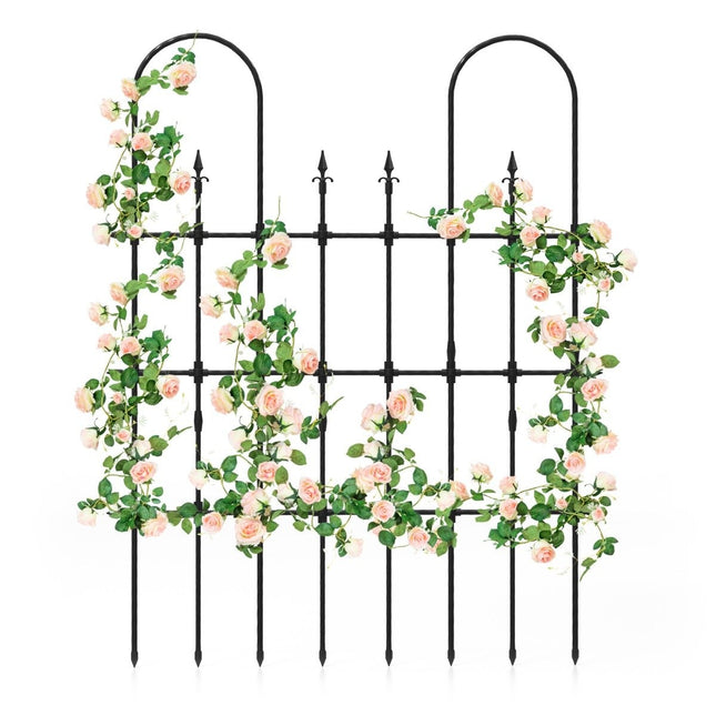 Treillis de jardin pour plantes grimpantes. Cadre de support en métal antirouille pour plates-bandes surélevées.