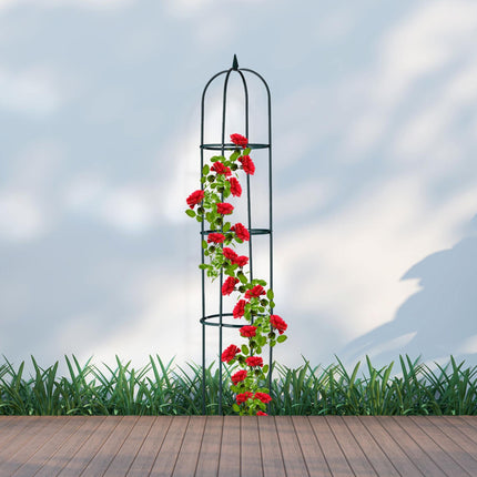 Treillis de jardin en métal avec dentelle