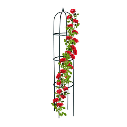 Treillis de jardin en métal avec dentelle