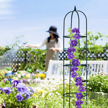 Treillis de jardin en métal avec dentelle