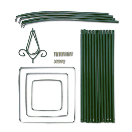 Treillis de jardin en métal avec dentelle