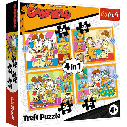 Garfield 4-in-1 Puzzle-Set für Kinder, lustig und fesselnd