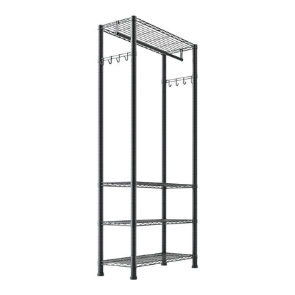 Garment Rack, 4-Tier Adjustable Carbon Steel, 500 lb