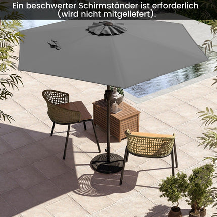 Jardin-terrassechirm 230 cm, Kippbar, Grau