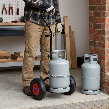Gasflaschenwagen mit Griff & Sicherheitskette