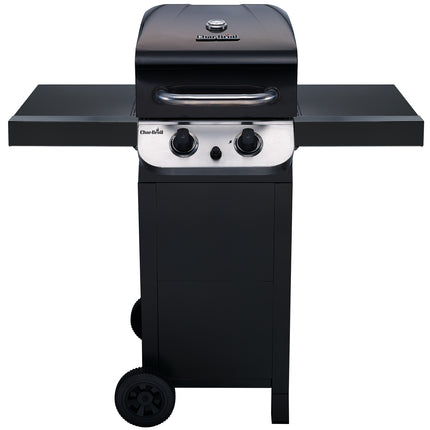 Gasgrill mit 2 Brennern, Gusseisenrosten, Thermometer