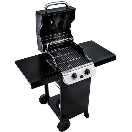 Gasgrill mit 2 Brennern, Gusseisenrosten, Thermometer