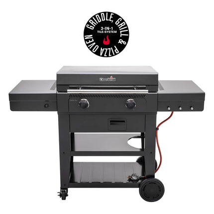 Gasbetriebene Grillplatte mit 3-in-1-System, 70x50 cm Kochfläche