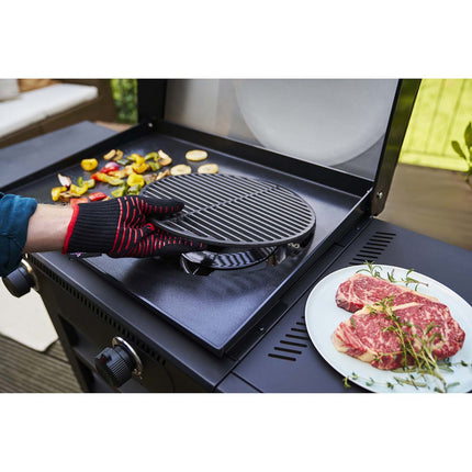 Gasbetriebene Grillplatte mit 3-in-1-System, 70x50 cm Kochfläche
