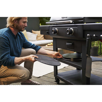 Gasbetriebene Grillplatte mit 3-in-1-System, 70x50 cm Kochfläche