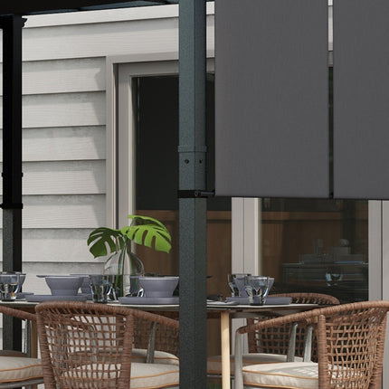 Wetterfeste Gazebo Pergola 3.5x3m - Dunkelgraues Terrassendach