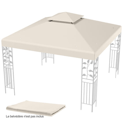 Pavillon Ersatzdach 3x3m, zweistufig, Beige