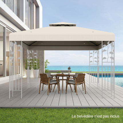Pavillon Ersatzdach 3x3m, zweistufig, Beige