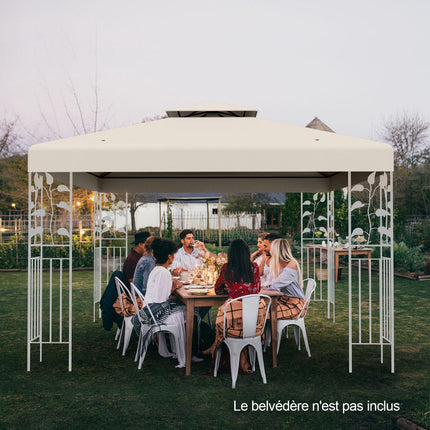 Pavillon Ersatzdach 3x3m, zweistufig, Beige