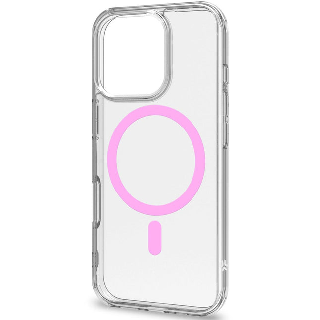 Gelskin mag Magnetic Cover MagSafe iPhone 16 Pro Transparent + Pink