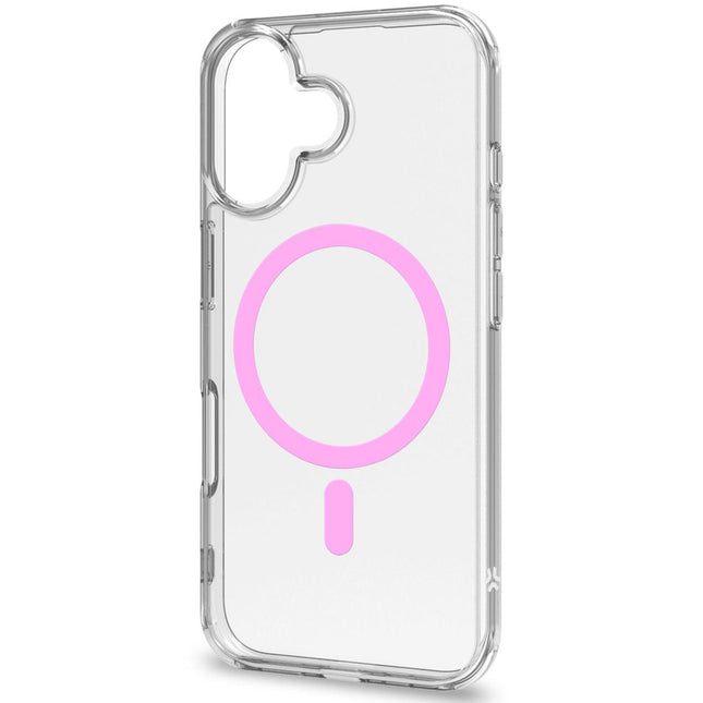 Gelskin mag Magnetic Cover MagSafe iPhone 16 Transparent + Pink