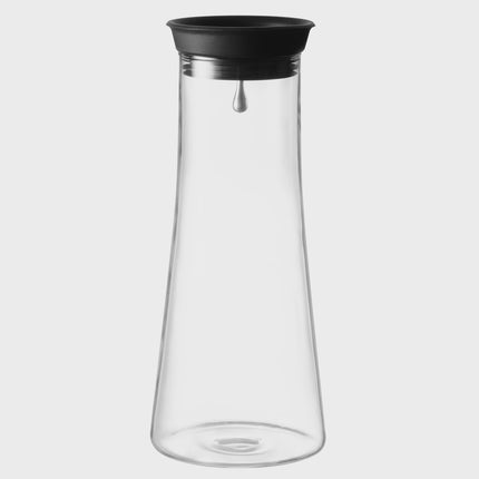 Glaskaraffe mit Silikondeckel, 1L, Spülmaschinenfest