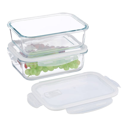 Récipients de conservation des aliments en verre avec couvercles hermétiques