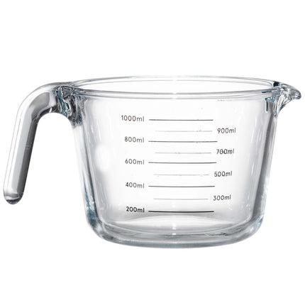 Messkanne aus Glas, 1 Liter Fassungsvermögen