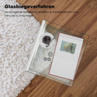 Table d'appoint en verre trempé - Forme en U, 45 x 45 x 41 cm