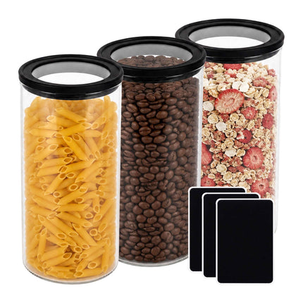 Glasvorratsdosen-Set, 1200 ml, luftdichte Deckel, 3-teilig