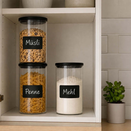 Glasvorratsdosen-Set, 1200 ml, luftdichte Deckel, 3-teilig