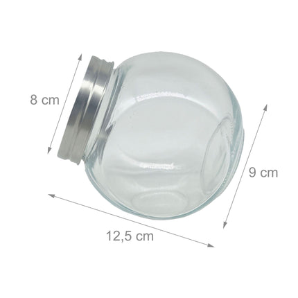Ensemble de 5 bocaux en verre hermétiques de 650 ml pour conserver les friandises.