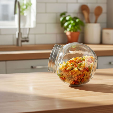 Ensemble de 5 bocaux en verre hermétiques de 650 ml pour conserver les friandises.