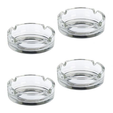 Cendriers en verre - lot de 4