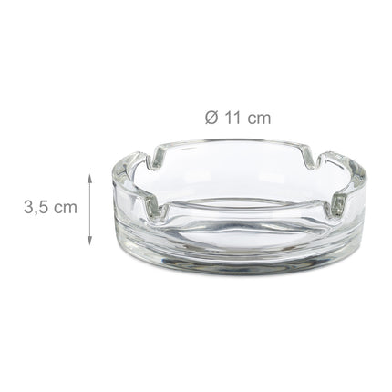 Cendriers en verre - lot de 4