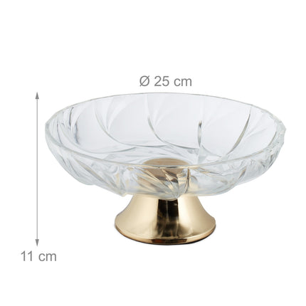 Bol en verre avec base dorée