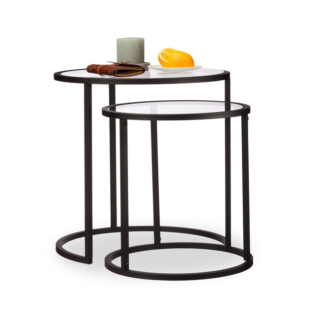 Couchtisch aus Glas, 2er-Set