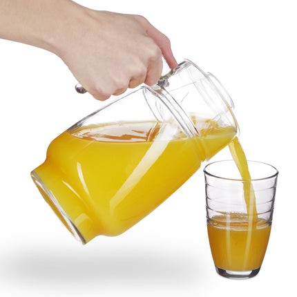 Pichet en verre avec couvercle