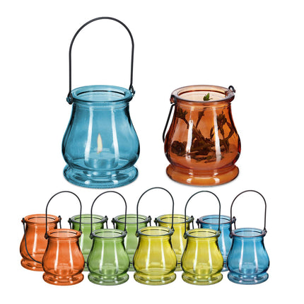 Glaswindlicht bunt 12er Set