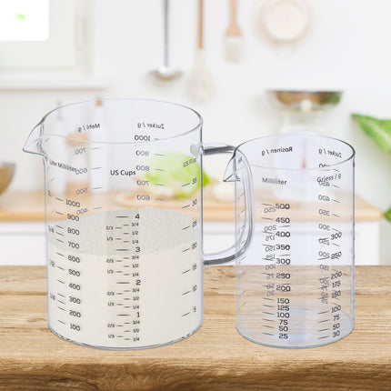 Ensemble de 2 verres doseurs en verre