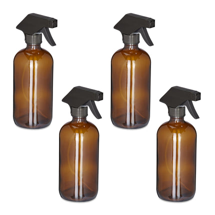 Flacon pulvérisateur en verre 500 ml lot de 4