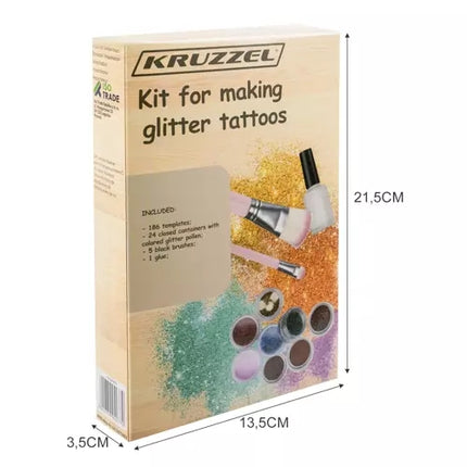 Glitzer-Tattoo-Set Kruzzel 20422 