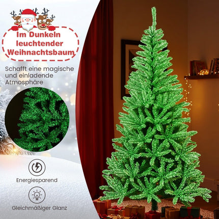 Leuchtender 180 cm künstlicher Weihnachtsbaum, zusammenklappbares Design