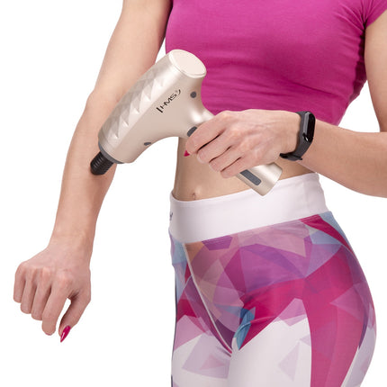 Pistolet de massage doré - Tissus profonds, portable, silencieux