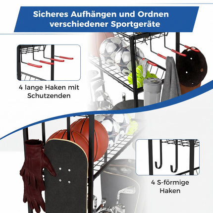 Golf-Organizer mit Rollen, Haken und Körben