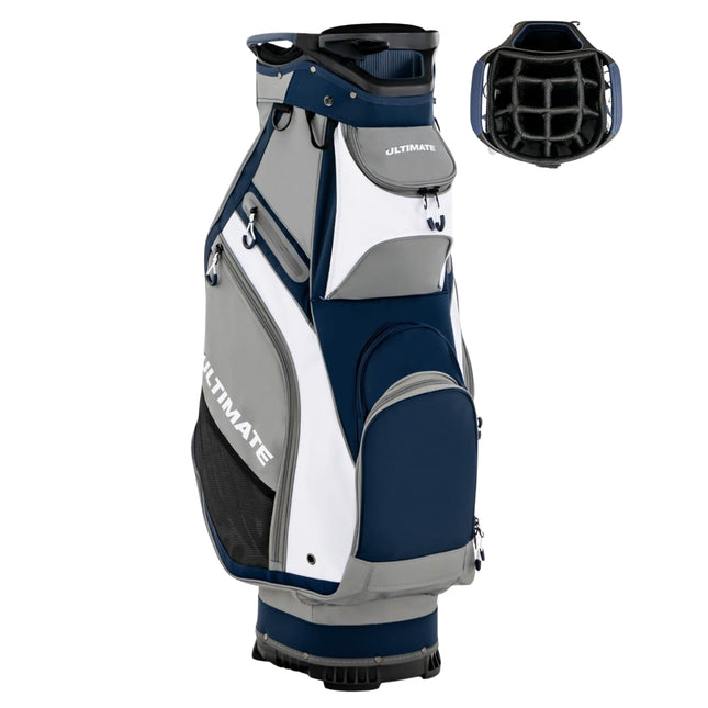 Golfbag mit 14 durchgehenden Fächern, Navy/Grau