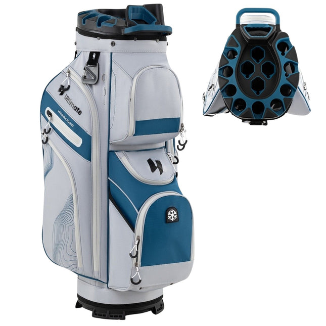 Golfbag, 14-fache Unterteilung, 11 Taschen, Marineblau