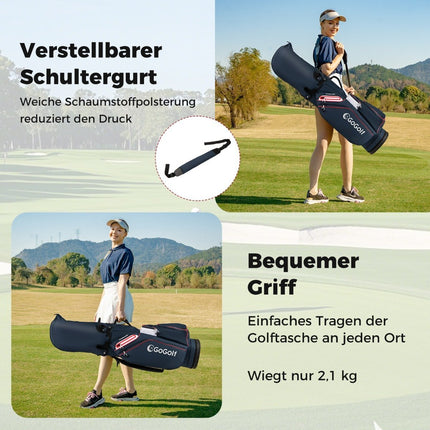 Golf-Cartbag, 14-fache Unterteilung, wasserabweisend, Navy