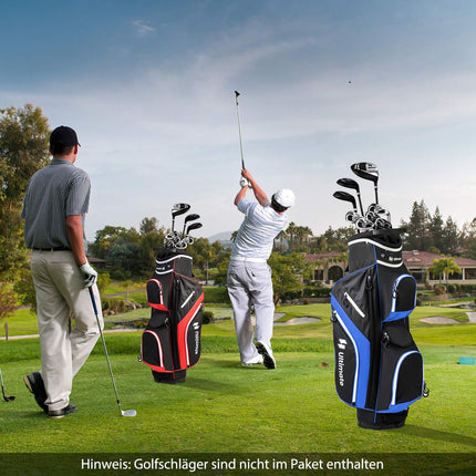 Golftrolleytasche mit 14-facher Unterteilung, 9 Taschen, Rot