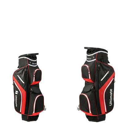 Golftrolleytasche mit 14-facher Unterteilung, 9 Taschen, Rot