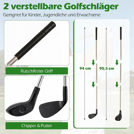 Golf-Chipping-Spielset, 71"x71" Matte, 24 Bälle, für drinnen und draußen