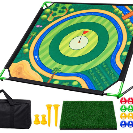 Golf Chipping Game Set with Adjustable Clubs, 24 Balls