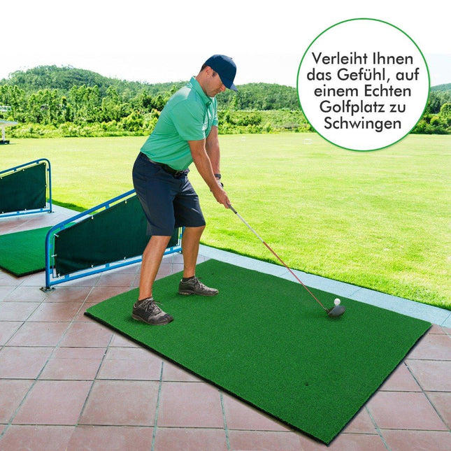 Golf-Schlagmatte, Standard-Golf-Übungsmatte mit echtem Gefühl, 1,5 x 1 m, Grün